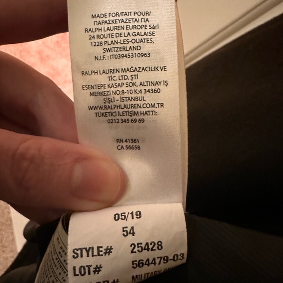 Ralph Lauren Military Green Double-Breasted Coat - Picture 3 of 3